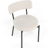 Buy Dining Chair - Upholstered in Bouclé Fabric - Raga White 61154 Home delivery