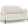 Buy 2/3-Seater Sofa - Upholstered in Bouclé Fabric - Baman White 61155 at Privatefloor