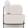 Buy 2/3-Seater Sofa - Upholstered in Bouclé Fabric - Baman White 61155 Home delivery