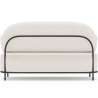 Buy 2/3-Seater Sofa - Upholstered in Bouclé Fabric - Baman White 61155 with a guarantee