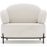 Buy Design armchair - Upholstered in bouclé fabric - Baman White 61156 - in the EU