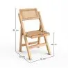 Folding Wooden Rattan Dining Chair - Umbra image 7