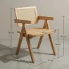 Dining Chair in Cane Rattan - with Armrests - Kane image 7