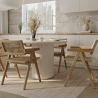 Buy Dining Chair in Cane Rattan - with Armrests - Kane Natural wood 61162 - prices
