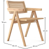 Buy Dining Chair in Cane Rattan - with Armrests - Kane Natural wood 61162 at Privatefloor