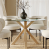 Buy Round Dining Table - 120CM - Glass - Tauwa Natural 61163 in the Europe