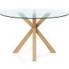 Buy Round Dining Table - 120CM - Glass - Tauwa Natural 61163 - in the EU