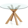 Buy Round Dining Table - 120CM - Glass - Tauwa Natural 61163 at Privatefloor