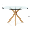 Buy Round Dining Table - 120CM - Glass - Tauwa Natural 61163 - prices