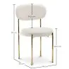 Dining Chair - Upholstered in Bouclé Fabric - Dahe image 7
