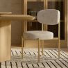 Buy Dining Chair - Upholstered in Velvet - Golden metal - Dahe Beige 61166 in the Europe