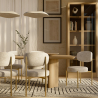 Buy Dining Chair - Upholstered in Velvet - Golden metal - Dahe Beige 61166 - prices