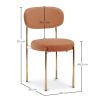 Dining Chair - Upholstered in Velvet - Golden metal - Dahe image 7