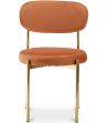 Dining Chair - Upholstered in Velvet - Golden metal - Dahe image 7
