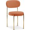 Dining Chair - Upholstered in Velvet - Golden metal - Dahe image 7