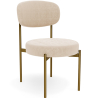 Buy Dining Chair - Upholstered in Velvet - Golden metal - Dahe Beige 61166 at Privatefloor