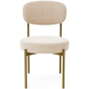 Buy Dining Chair - Upholstered in Velvet - Golden metal - Dahe Beige 61166 - in the EU