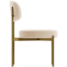 Buy Dining Chair - Upholstered in Velvet - Golden metal - Dahe Beige 61166 Home delivery