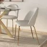 Dining Chair - Upholstered in Bouclé Fabric - Amarna image 7