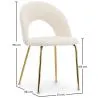 Dining Chair - Upholstered in Bouclé Fabric - Amarna image 7