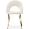 Buy Dining Chair - Upholstered in Bouclé Fabric - Amarna White 61167 - in the EU