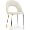 Buy Dining Chair - Upholstered in Velvet - Amarna Cream 61168 at Privatefloor