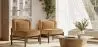 Velvet Upholstered Armchair with Wood - Brina image 7