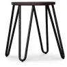 Hairpin Stool - 42cm - Dark wood and metal image 7
