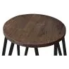 Hairpin Stool - 42cm - Dark wood and metal image 7