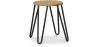 Hairpin Stool - 42cm - Light wood and metal image 7