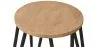 Hairpin Stool - 42cm - Light wood and metal image 7