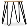 Hairpin Stool - 42cm - Light wood and metal image 7