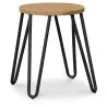 Hairpin Stool - 42cm - Light wood and metal image 7