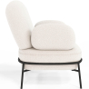 Buy Designer Armchair - Upholstered in Bouclé Fabric - Alia White 61223 in the Europe