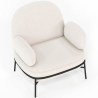 Buy Designer Armchair - Upholstered in Bouclé Fabric - Alia White 61223 at Privatefloor