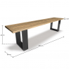 Buy  Industrial Design Bench - Wood and Metal - Bliss Black 58438 - in the EU
