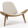 Buy Designer armchair - Scandinavian armchair - Boucle upholstery - Lucy White 61247 at Privatefloor