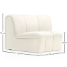 Buy Curved Module Sofa - Upholstered in Bouclé Fabric - Herrindon White 61248 at Privatefloor