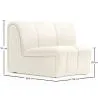 Curved Module Sofa - Upholstered in Bouclé Fabric - Herridon image 7