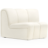Buy Curved Module Sofa - Upholstered in Bouclé Fabric - Herrindon White 61248 - in the EU