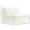 Straight Module Sofa - Upholstered in Bouclé Fabric - Herridon image 7