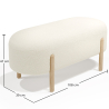 Buy Upholstered Bouclé Bench - Curve White 61250 - prices