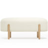 Buy Upholstered Bouclé Bench - Curve White 61250 - in the EU