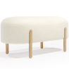 Buy Upholstered Bouclé Bench - Curve White 61250 at Privatefloor