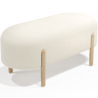 Buy Upholstered Bouclé Bench - Curve White 61250 with a guarantee