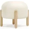 Low Stool Upholstered in Bouclé - Curve image 7