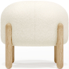 Buy Low Stool Upholstered in Bouclé - Curve White 61251 - in the EU