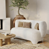 Buy 2/3 Seater Sofa - Upholstered in Bouclé Fabric - Magnolia White 61252 - prices