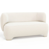 Buy 2/3 Seater Sofa - Upholstered in Bouclé Fabric - Magnolia White 61252 at Privatefloor