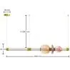 Crystal Pendant Lamp - LED - Singlen 100 CM image 7